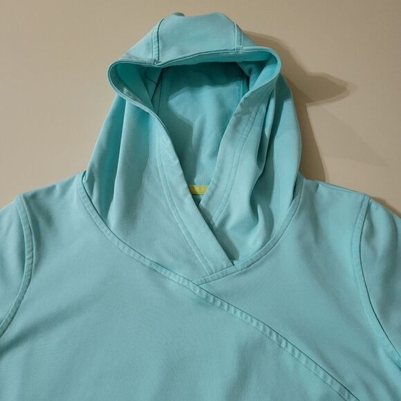 Under Armour Women's ColdGear Fitted Aqua Hooded Long Sleeve Top - Picture 7 of 14
